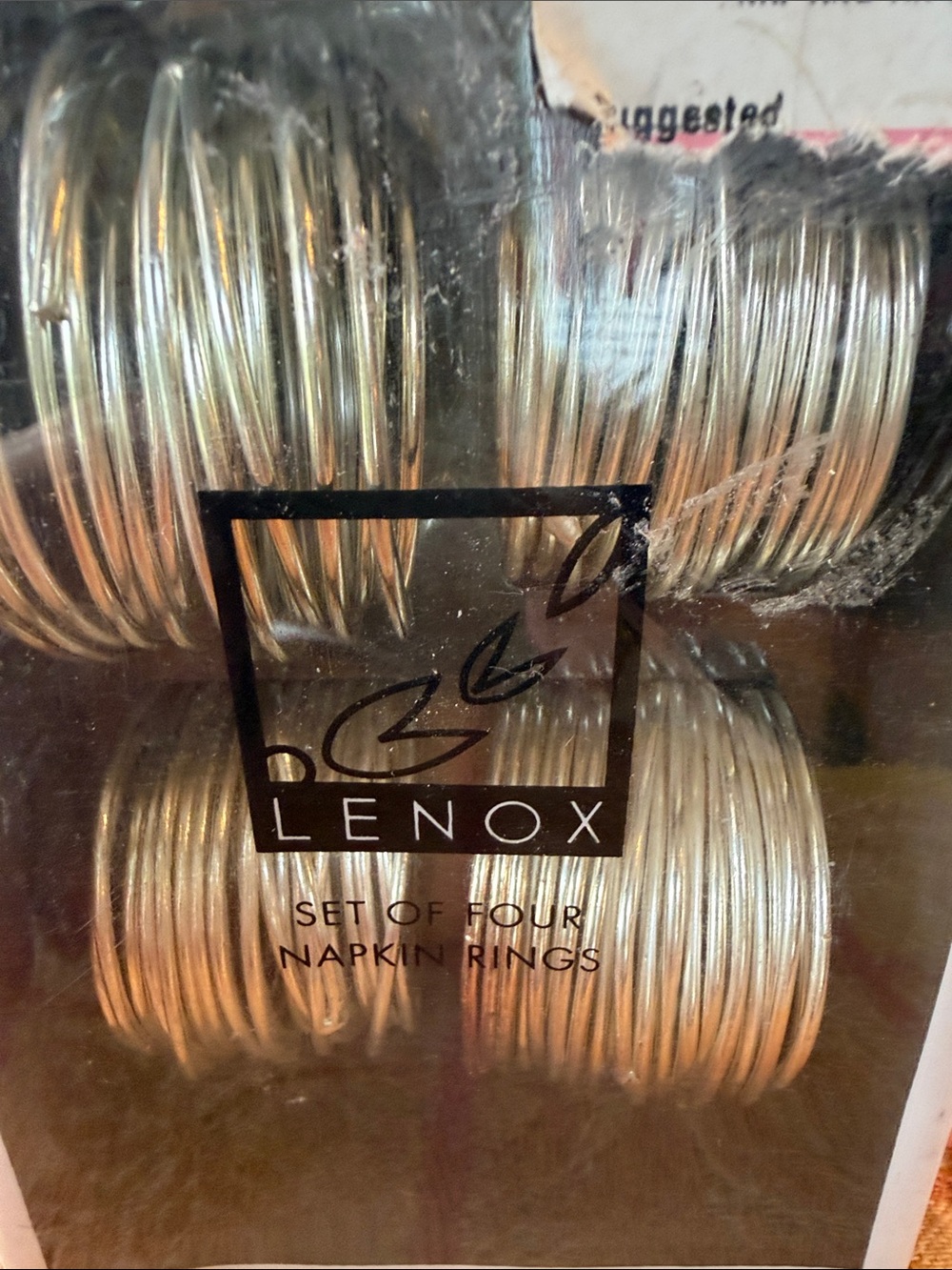 Lenox SilverTone Ribbed Napkin Ring Set - 4 Pieces